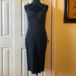Black strappy MIDI Dress